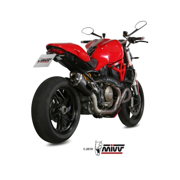 MIVV Auspuff - SLIP-ON - DELTA RACE - BLACK fr DUCATI MONSTER 1200 / S Bj. 2014 > 2016 - D.030.LDRB