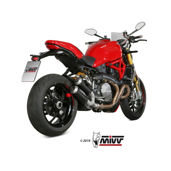 MIVV Auspuff - 2 SLIP-ON - MK3 - CARBON fr DUCATI MONSTER 1200 Bj. 2017 > 2021 - D.042.SM3C