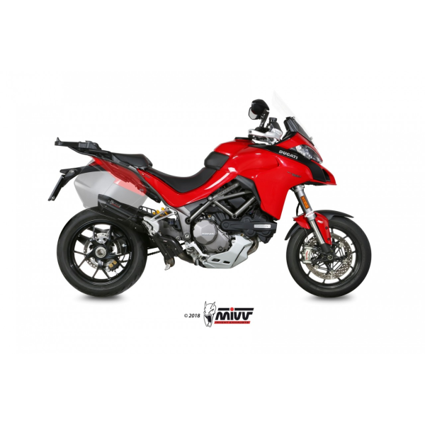 MIVV-SLIP-ON SUONO - Edelstahl Schwarz für DUCATI - MULTISTRADA 1260 BJ. 2018 > 2020 - D.033.S9