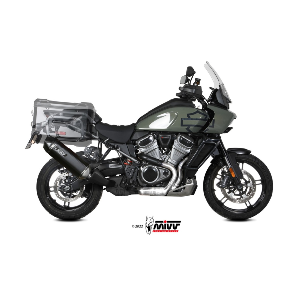 MIVV-SLIP-ON - SPEED EDGE - Edelstahl Schwarz für HARLEY DAVIDSON - PAN AMERICA / SPECIAL BJ. 2021 > 2025 - HD.003.LRB