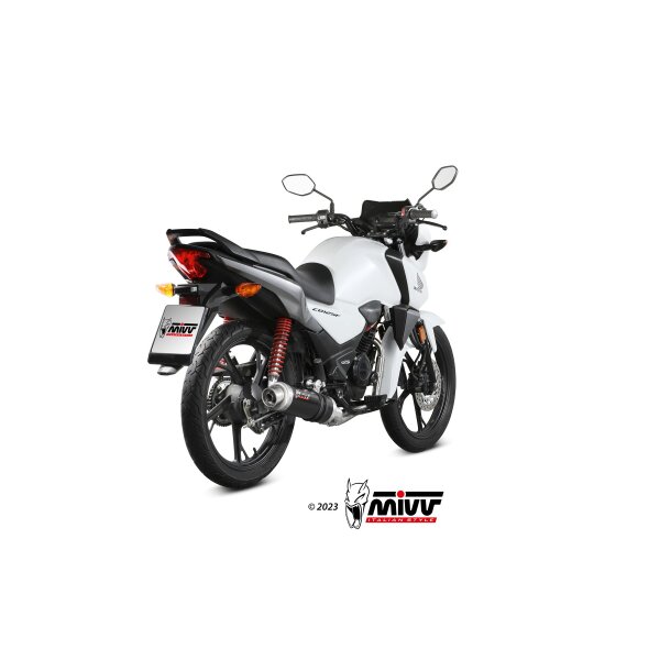 MIVV Auspuff - Komplettanlage 1x1 - GP - BLACK fr HONDA CB 125 F Bj. 2023 > 2023 - H.088.LXB