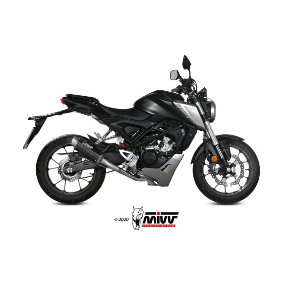 MIVV Auspuff - Komplettanlage 1x1 - GPpro - BLACK fr HONDA CB 125 R Bj. 2018 > 2020 - H.074.LXBP