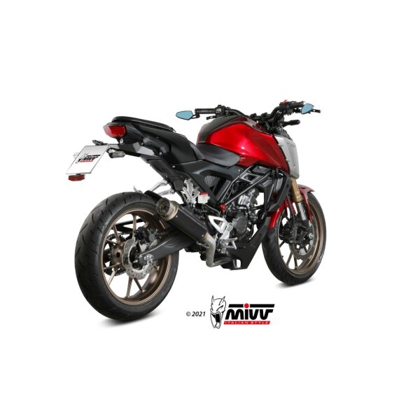MIVV Auspuff - Komplettanlage 1x1 - GPpro - BLACK fr HONDA CB 125 R Bj. 2021 > 2023 - H.077.LXBP