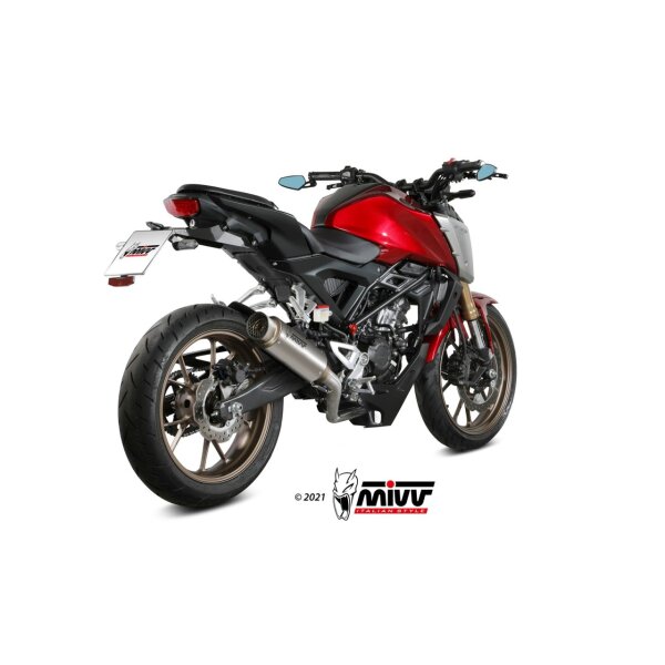 MIVV Auspuff - Komplettanlage 1x1 - GPpro - TITAN fr HONDA CB 125 R Bj. 2021 > 2023 - H.077.L6P