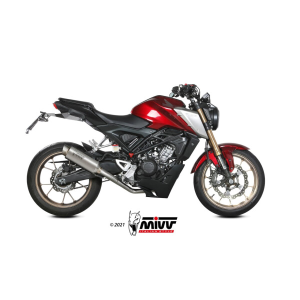 MIVV Auspuff - Komplettanlage 1x1 - GPpro - TITAN fr HONDA CB 125 R Bj. 2021 > 2023 - H.077.L6P