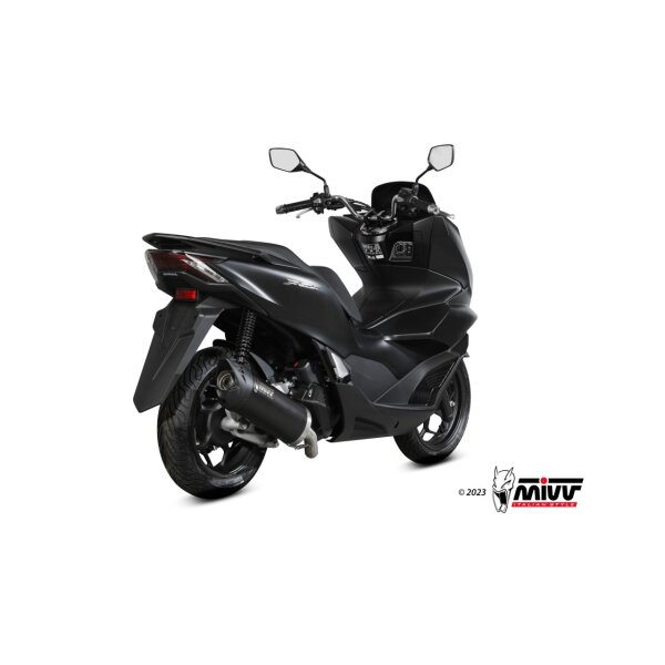 MIVV Auspuff - Komplettanlage 1x1 - MOVER - BLACK fr HONDA PCX 125 Bj. 2021 > 2023 - MV.HO.0006.LV