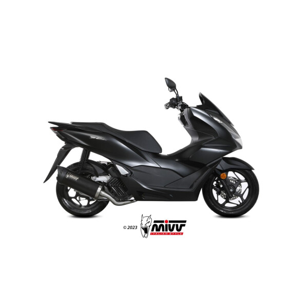 MIVV Auspuff - Komplettanlage 1x1 - MOVER - BLACK fr HONDA PCX 125 Bj. 2021 > 2023 - MV.HO.0006.LV