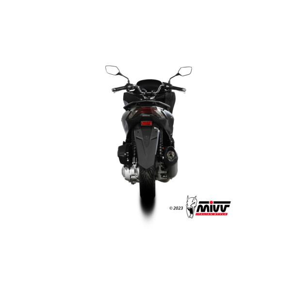 MIVV Auspuff - Komplettanlage 1x1 - MOVER - BLACK fr HONDA PCX 125 Bj. 2021 > 2023 - MV.HO.0006.LV