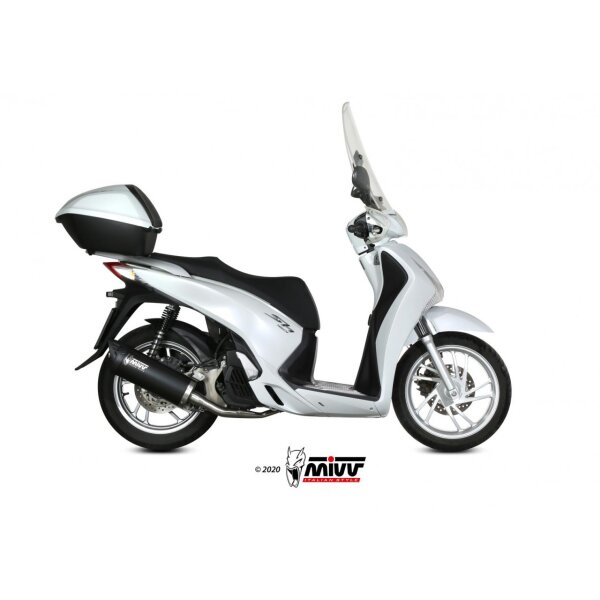 MIVV Auspuff - Komplettanlage 1x1 - MOVER - BLACK fr HONDA SH 125 Bj. 2013 > 2016 - MV.HO.0003.LV