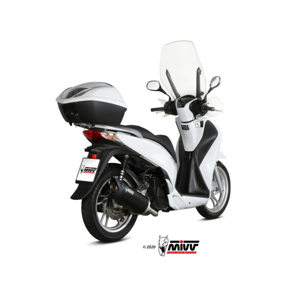 MIVV Auspuff - Komplettanlage 1x1 - MOVER - BLACK fr HONDA SH 125 Bj. 2013 > 2016 - MV.HO.0003.LV