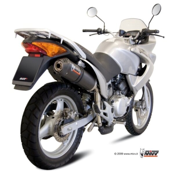 MIVV Auspuff - SLIP-ON - OVAL - CARBON mit Carbon Endkappe fr HONDA XL 125 VARADERO Bj. 2007 > 2011 - H.044.L3C