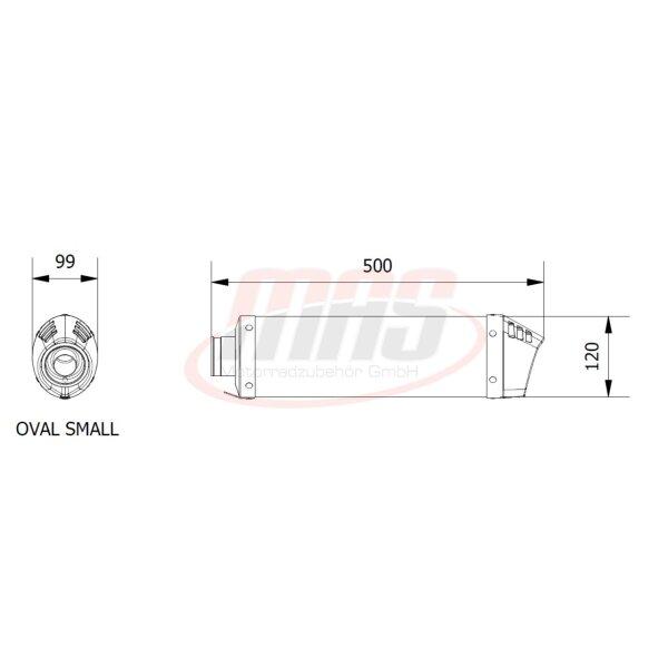 MIVV Auspuff - SLIP-ON - OVAL - CARBON mit Carbon Endkappe fr HONDA XL 125 VARADERO Bj. 2007 > 2011 - H.044.L3C
