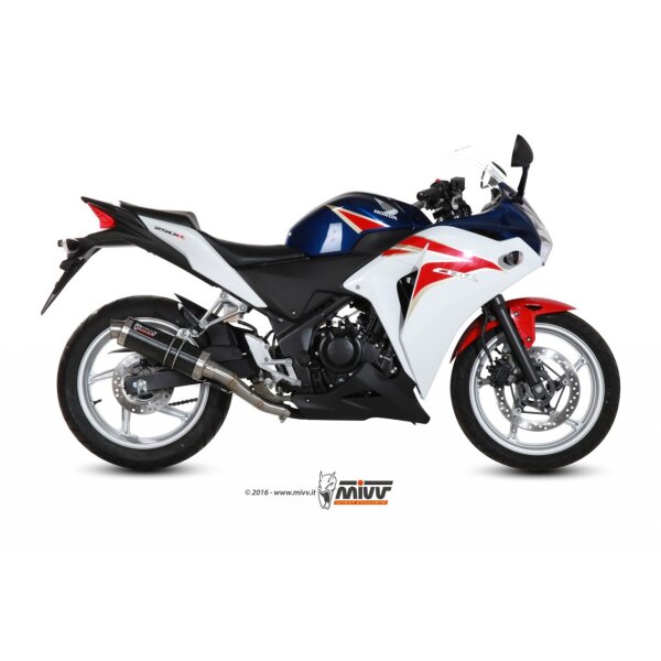 MIVV Auspuff - SLIP-ON - GP - BLACK fr HONDA CBR 250 R Bj. 2011 > 2014 - H.047.LXB