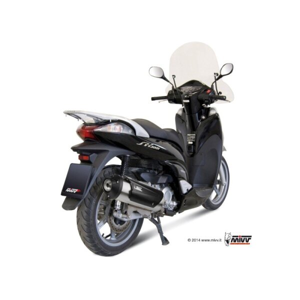 MIVV Auspuff - Komplettanlage 1x1 - URBAN - EDELSTAHL fr HONDA SH 300 Bj. 2007 > 2014 - C.HO.0005.K