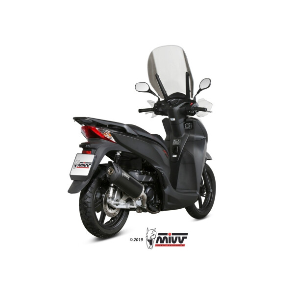 MIVV Auspuff - SLIP-ON - MOVER - BLACK fr HONDA SH 300 Bj. 2007 > 2014 - MV.HO.0001.LV