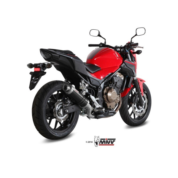 MIVV Auspuff - SLIP-ON - GP - BLACK fr HONDA CB 500 F Bj. 2016 > 2018 - H.062.LXB