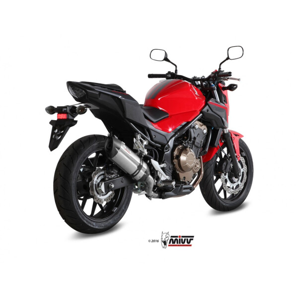 MIVV Auspuff - SLIP-ON - SUONO - EDELSTAHL fr HONDA CB 500 F Bj. 2016 > 2018 - H.062.L7