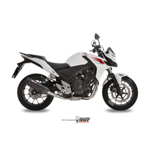 MIVV Auspuff - SLIP-ON - SUONO - BLACK fr HONDA CB 500 F / X Bj. 2013 > 2015 - H.051.L9