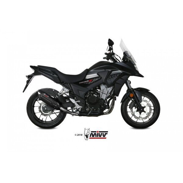 MIVV Auspuff - SLIP-ON - SUONO - BLACK fr HONDA CB 500 X Bj. 2017 > 2020 - H.067.L9
