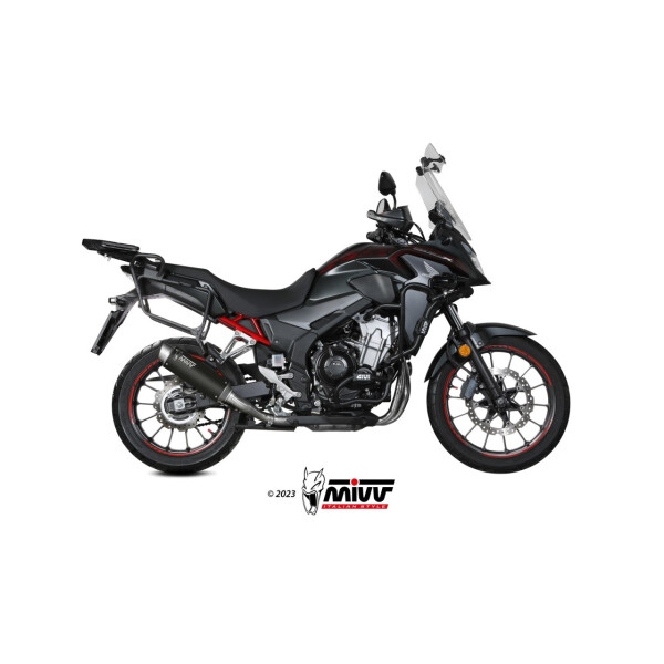 MIVV Auspuff - SLIP-ON - GPpro - BLACK fr HONDA CB 500 X Bj. 2021 > 2023 - H.084.LXBP