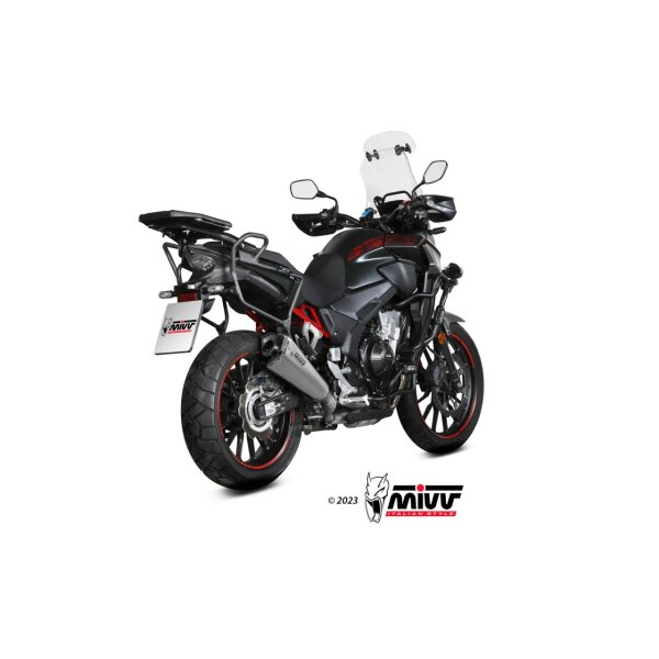 MIVV Auspuff - SLIP-ON - DELTA RACE - EDELSTAHL fr HONDA CB 500 X Bj. 2021 > 2023 - H.084.LDRX