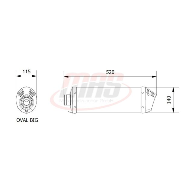 MIVV Auspuff - SLIP-ON - OVAL - CARBON mit Carbon Endkappe fr HONDA CBR 600 RR Bj. 2003 > 2004 - UH.019.LEC