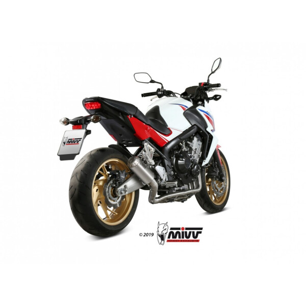 MIVV Auspuff - Komplettanlage 4x2x1 - MK3 - EDELSTAHL fr HONDA CB 650 F Bj. 2014 > 2018 - H.055.SM3X