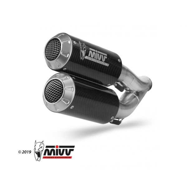 MIVV Auspuff - Komplettanlage 4x2x1x2 - MK3 - CARBON fr HONDA CB 650 F Bj. 2014 > 2018 - H.073.SM3C
