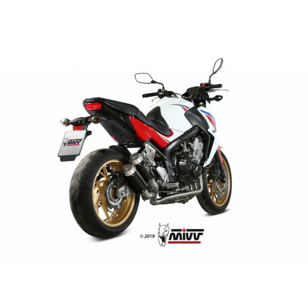MIVV Auspuff - Komplettanlage 4x2x1x2 - MK3 - CARBON fr HONDA CB 650 F Bj. 2014 > 2018 - H.073.SM3C