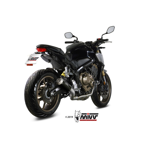 MIVV Auspuff - Komplettanlage 4x2x1 - MK3 - CARBON fr HONDA CB 650 R Bj. 2019 > 2023 - H.072.SM3C