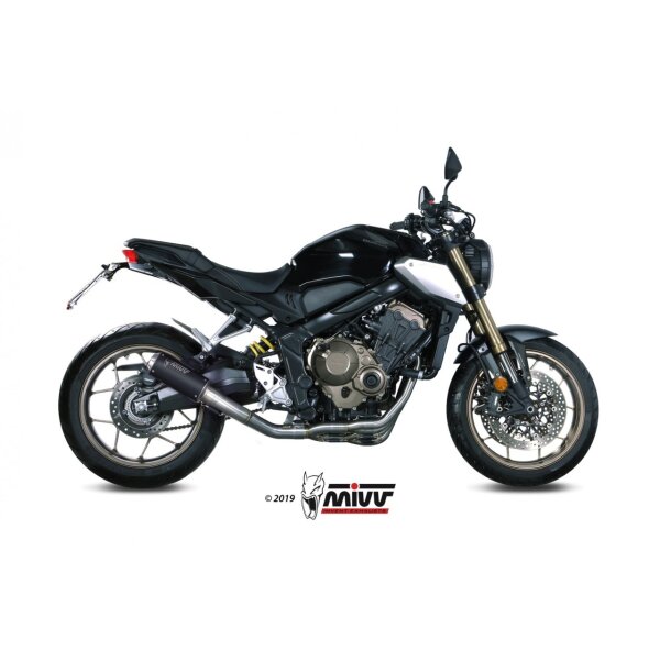MIVV Auspuff - Komplettanlage 4x2x1 - MK3 - BLACK fr HONDA CBR 650 R Bj. 2019 > 2023 - H.072.SM3B