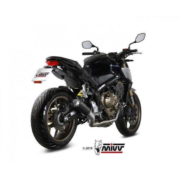 MIVV Auspuff - Komplettanlage 4x2x1 - MK3 - BLACK fr HONDA CBR 650 R Bj. 2019 > 2023 - H.072.SM3B