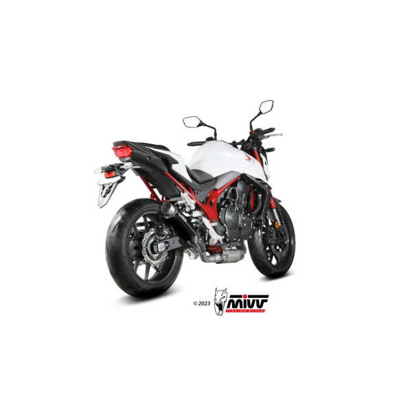 MIVV-SLIP-ON GPpro - Edelstahl Schwarz für HONDA - CB750 HORNET BJ. 2023 > 2024 - H.085.LXBP