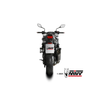 MIVV-SLIP-ON SR1 - Edelstahl Schwarz für HONDA - CB750 HORNET BJ. 2023 > 2025 - H.085.LR1XB