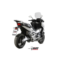 MIVV-SLIP-ON DELTA RACE - Edelstahl Schwarz für HONDA - FORZA 750 BJ. 2021 > 2025 - H.080.LDRB