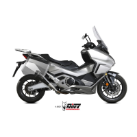 MIVV-SLIP-ON DELTA RACE - Edelstahl Schwarz für HONDA - FORZA 750 BJ. 2021 > 2025 - H.080.LDRB