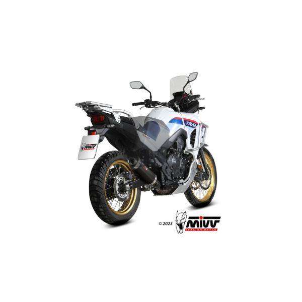 MIVV-SLIP-ON OVAL - Edelstahl Schwarz für HONDA - XL750 TRANSALP BJ. 2023 > 2024 - H.086.LZ