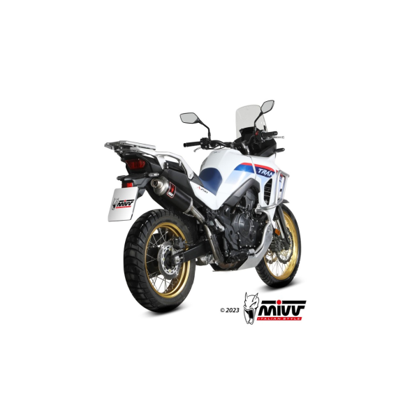 MIVV-SLIP-ON DAKAR - Edelstahl Schwarz für HONDA - XL750 TRANSALP BJ. 2023 > 2025 - H.087.LDKB