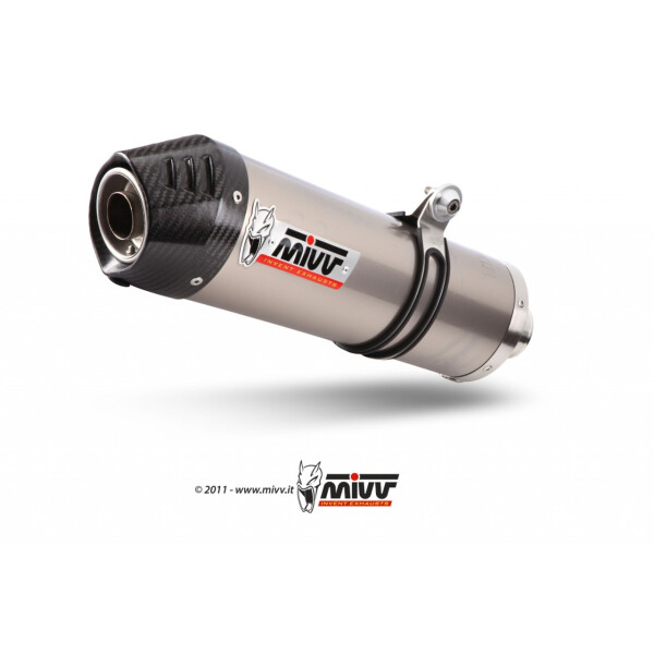 MIVV Auspuff - SLIP-ON - OVAL - TITAN mit Carbon Endkappe fr HONDA CRF 1000 L AFRICA TWIN Bj. 2016 > 2019 - H.059.LNC