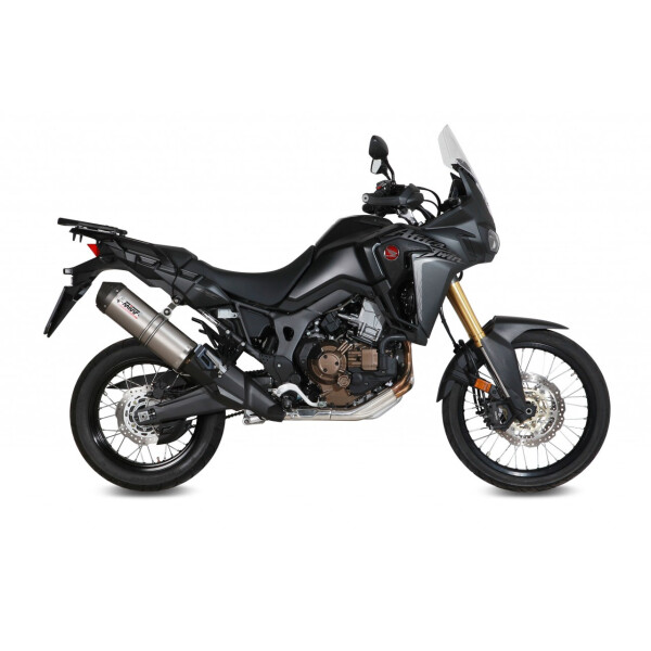 MIVV Auspuff - SLIP-ON - OVAL - TITAN mit Carbon Endkappe fr HONDA CRF 1000 L AFRICA TWIN Bj. 2016 > 2019 - H.059.LNC