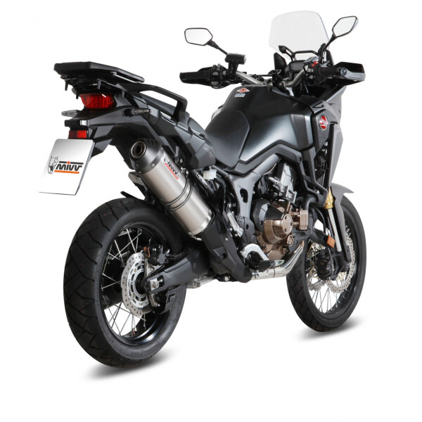 MIVV Auspuff - SLIP-ON - OVAL - TITAN mit Carbon Endkappe fr HONDA CRF 1000 L AFRICA TWIN Bj. 2016 > 2019 - H.059.LNC