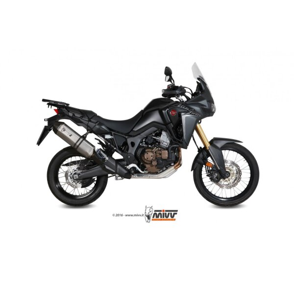 MIVV Auspuff - SLIP-ON - SPEED EDGE - EDELSTAHL fr HONDA CRF 1000 L AFRICA TWIN Bj. 2016 > 2019 - H.059.LRX