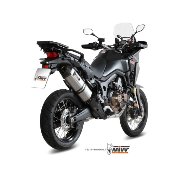 MIVV Auspuff - SLIP-ON - SPEED EDGE - EDELSTAHL fr HONDA CRF 1000 L AFRICA TWIN Bj. 2016 > 2019 - H.059.LRX
