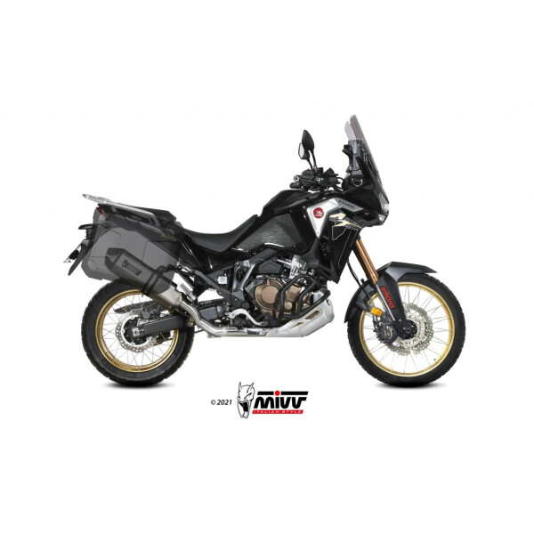MIVV Auspuff - SLIP-ON - SPEED EDGE - BLACK fr HONDA CRF 1100 L AFRICA TWIN Bj. 2020 > 2023 - H.079.LRB