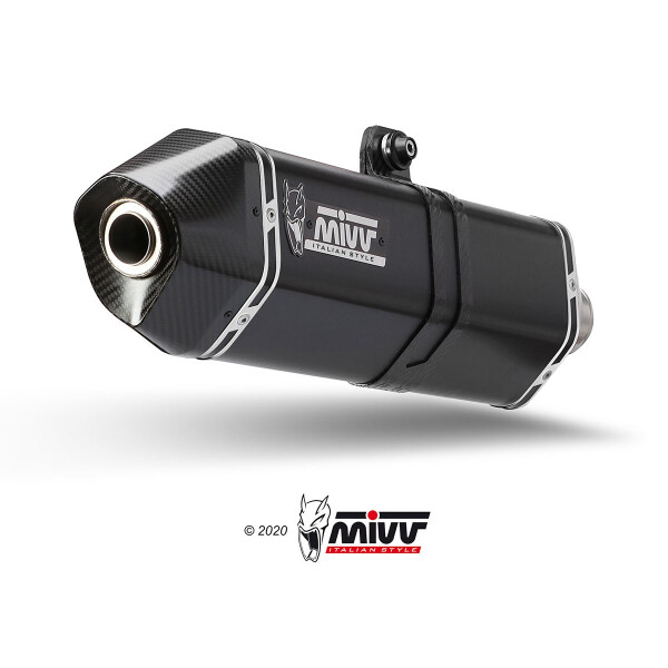 MIVV Auspuff - SLIP-ON - SPEED EDGE - BLACK fr HONDA CRF 1100 L AFRICA TWIN Bj. 2020 > 2023 - H.079.LRB