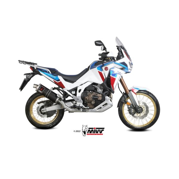 MIVV Auspuff - SLIP-ON - DAKAR - BLACK fr HONDA CRF 1100 L AFRICA TWIN Bj. 2020 > 2023 - H.079.LEKB