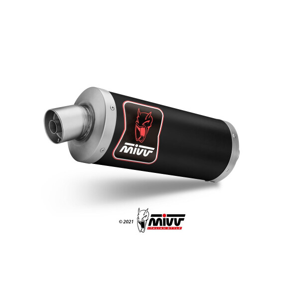 MIVV Auspuff - SLIP-ON - DAKAR - BLACK fr HONDA CRF 1100 L AFRICA TWIN Bj. 2020 > 2023 - H.079.LEKB