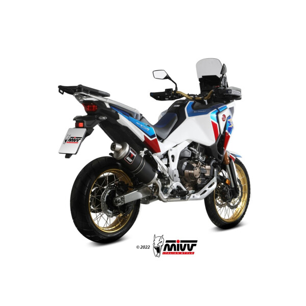 MIVV Auspuff - SLIP-ON - DAKAR - BLACK fr HONDA CRF 1100 L AFRICA TWIN Bj. 2020 > 2023 - H.079.LEKB