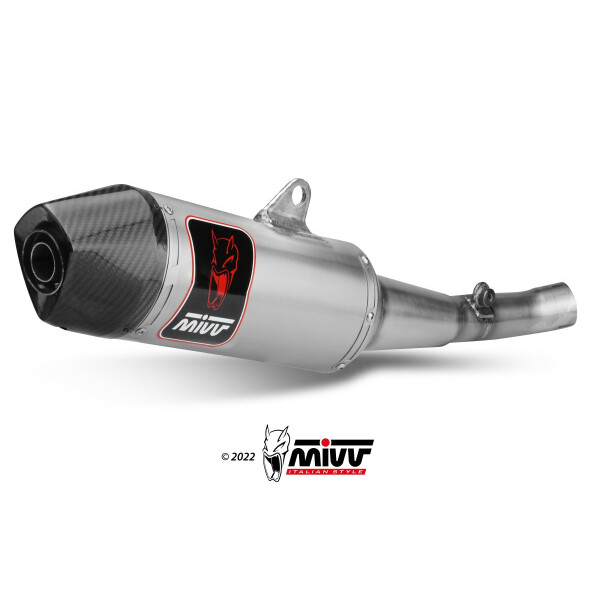 MIVV Auspuff - SLIP-ON - STR1 - EDELSTAHL fr HUSQVARNA 701 ENDURO / SUPERMOTO Bj. 2021 > 2023 - M.HU.010.LXC