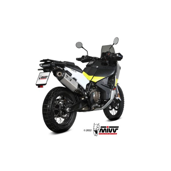 MIVV Auspuff - SLIP-ON - SPEED EDGE - EDELSTAHL fr HUSQVARNA NORDEN 901 Bj. 2022 > 2023 - HU.002.LRX